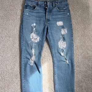 Levi's Light Blue Denim Jeans with Leather Patch